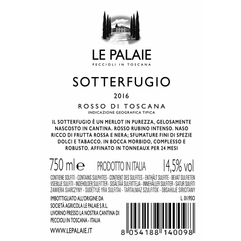 Sotterfugio 2016 Magnum Lt 1,5 IGT Toscana Rosso Le Palaie - 2